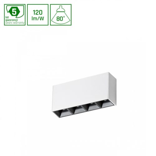 MINI28 ALLDAY  INSPIRE ONE DARK LIGHT 80DEG Fekete 830 17W 230V 280MM Fehér