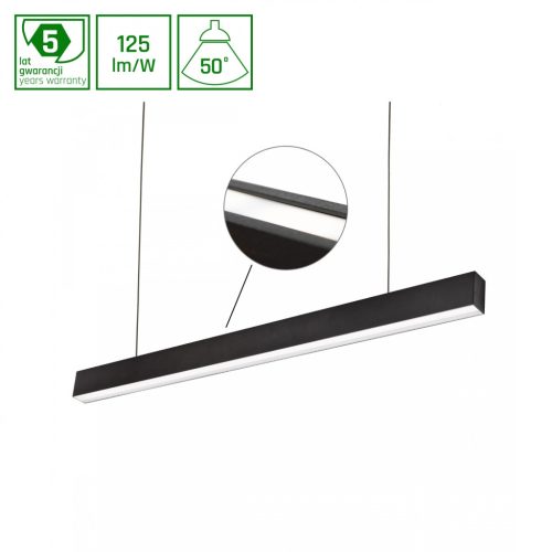 ALLDAY INSPIRE Kétoldalas DARK LIGHT 50DEG Fekete 930 76W 230V 1680mm DALI