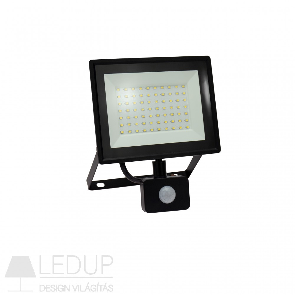 SpectrumLED Fekete LED Reflektor 50W 4300lm Meleg fehér mozgásérzékelős